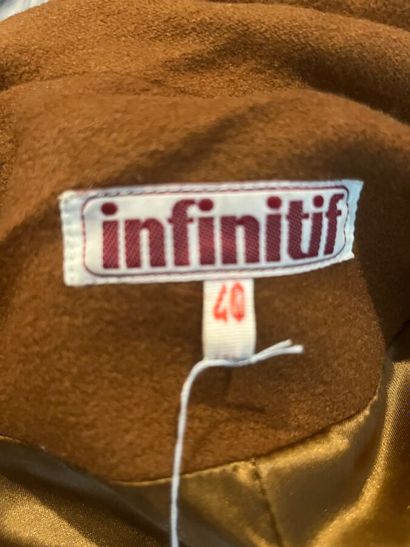 INFINITIF - Manteau long en laine camel -Taille...
