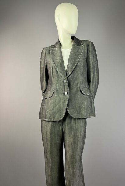 GEORGES RECH - Tailleur pantalon en laine...