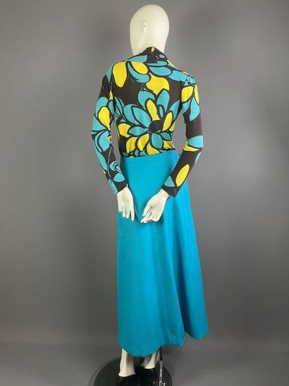 FERAUD / COURRÈGES - Top en jersey fleuri...