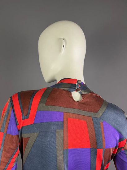 FERAUD / ESCADA- Blouse en jersey géométrique...
