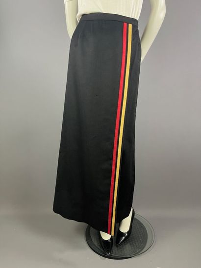 HERMÈS Paris - Jupe longue en laine vierge...