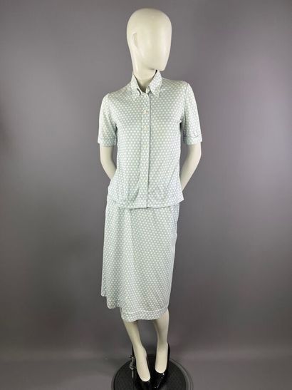 HERMÈS Paris - Ensemble jupe d'été en coton...