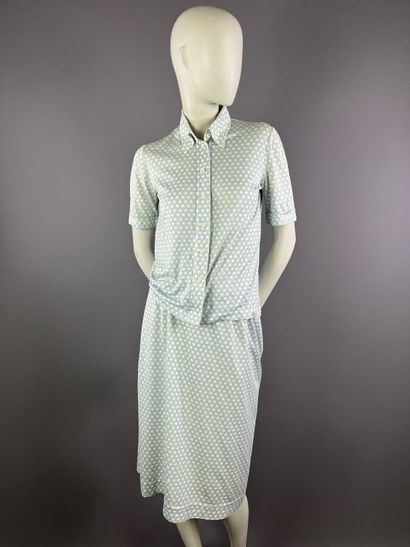 HERMÈS Paris - Ensemble jupe d'été en coton...