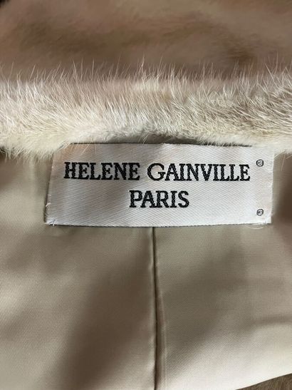 HÉLÈNE GAINVILLE - Veste-pull en vison blanc...