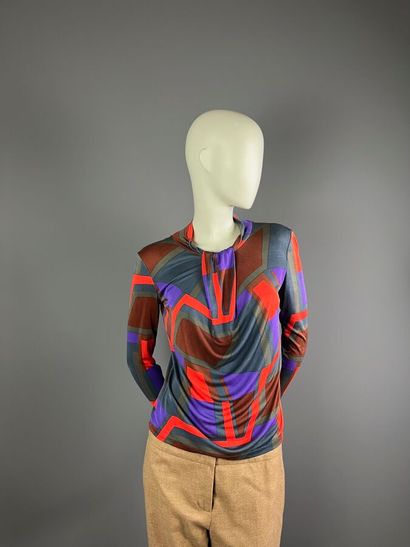 FERAUD / ESCADA- Blouse en jersey géométrique...