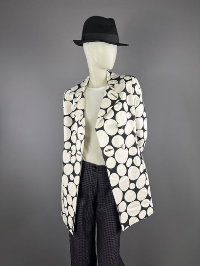 LOUIS FERAUD - Veste longue croisée en coton...