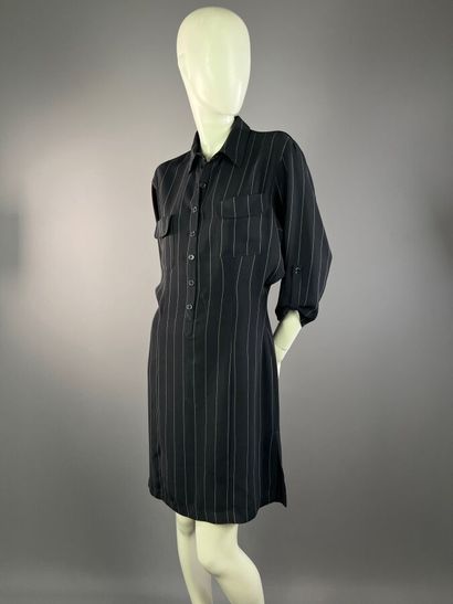GEORGES RECH Synonyme- robe noire et rayures...