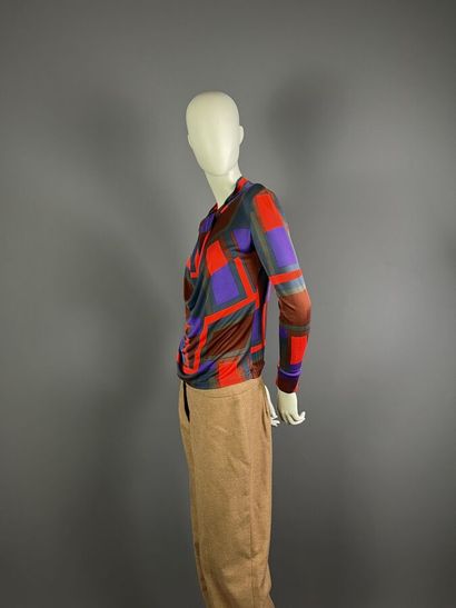 FERAUD / ESCADA- Blouse en jersey géométrique...