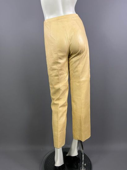 HERMÈS Paris - Pantalon en cuir d'agneau...