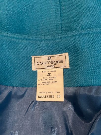 FERAUD / COURRÈGES - Top en jersey fleuri...