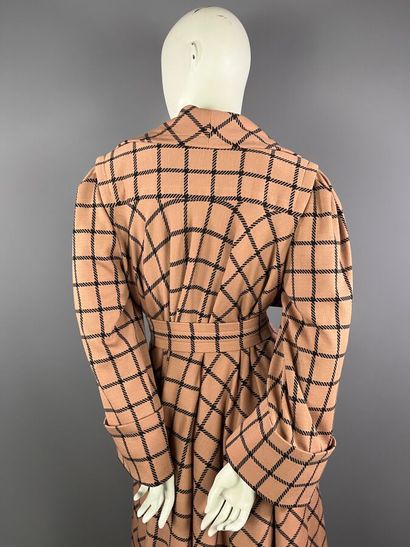 Vers 1980 - Manteau oversize en jersey beige...