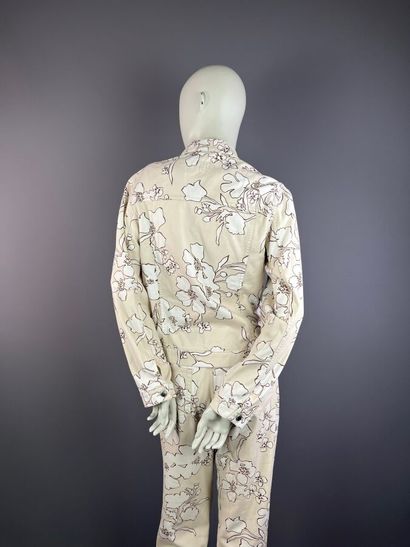 ESCADA Sport - Ensemble en denim beige fleuri:...