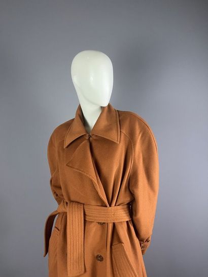 INFINITIF - Manteau long en laine camel -Taille...