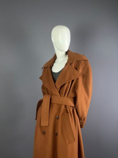 INFINITIF - Manteau long en laine camel -Taille...