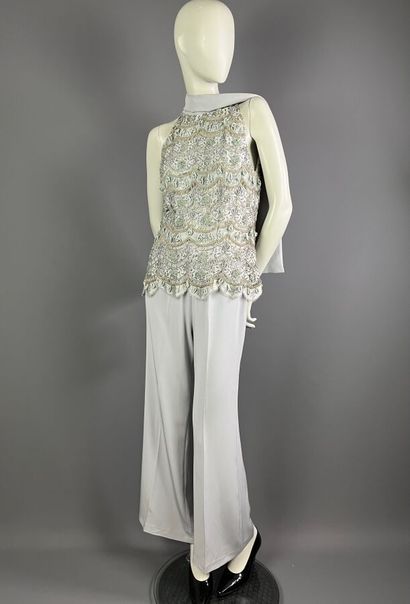 HÉLÈNE GAINVILLE -Ensemble pantalon gris...