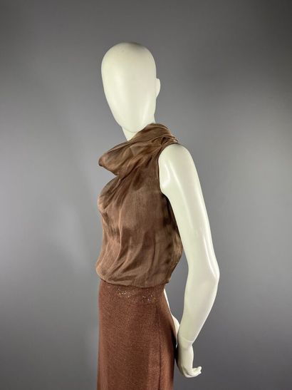Années 90 - robe du soir en mousseline de...