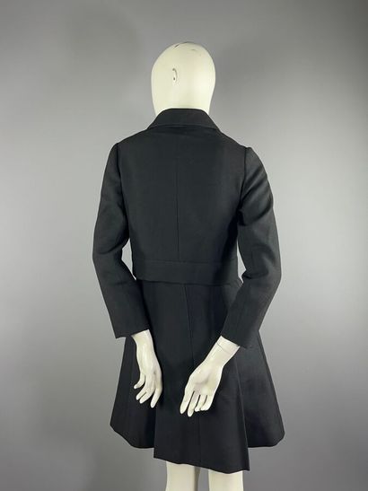 TAFFANY Paris - Ensemble robe en laine noire...