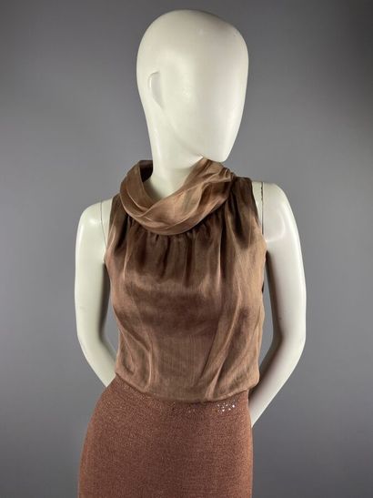 Années 90 - robe du soir en mousseline de...
