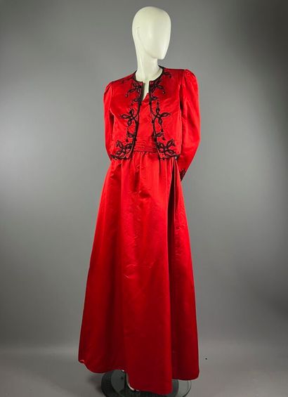 CHARLES SLUCK - Robe du soir et boléro en...