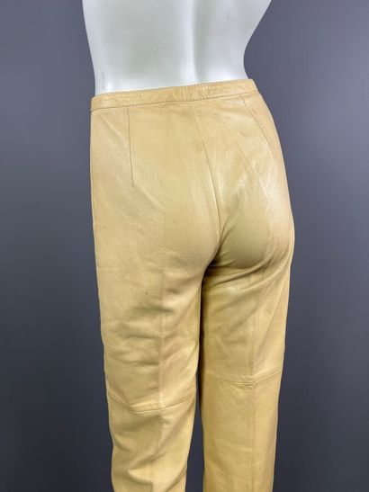 HERMÈS Paris - Pantalon en cuir d'agneau...