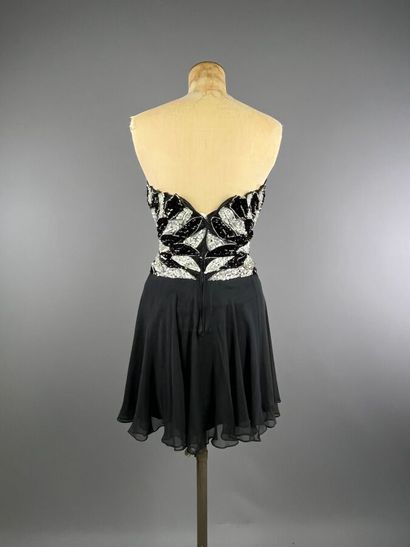 CLAUDE RIHA Cannes - Robe cocktail en mousseline...