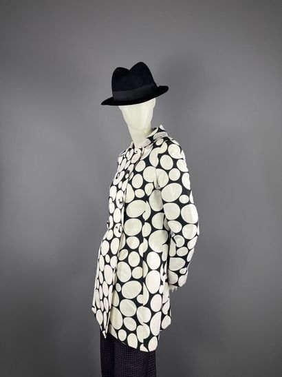 LOUIS FERAUD - Veste longue croisée en coton...