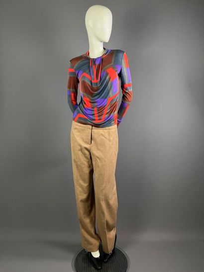 FERAUD / ESCADA- Blouse en jersey géométrique...