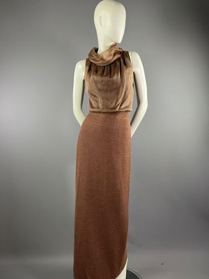 Années 90 - robe du soir en mousseline de...