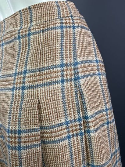 BURBERRYS' - Jupe en laine écossais beige...