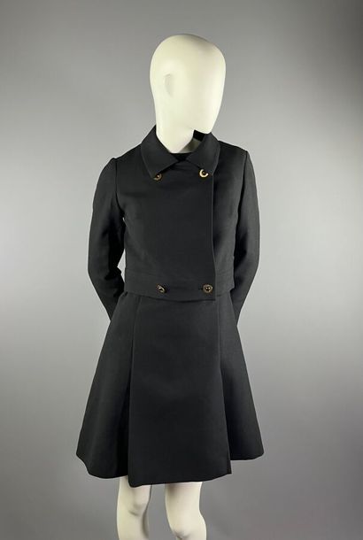 TAFFANY Paris - Ensemble robe en laine noire...