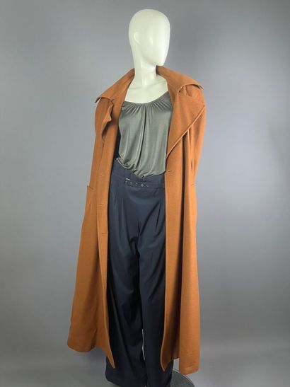 INFINITIF - Manteau long en laine camel -Taille...
