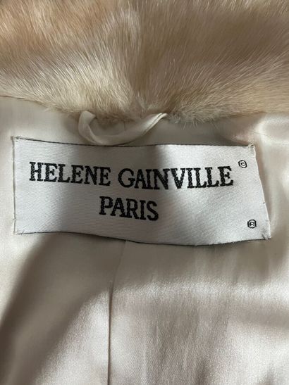 HÉLÈNE GAINVILLE - Gilet en vison blanc et...