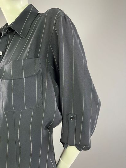 GEORGES RECH Synonyme- robe noire et rayures...