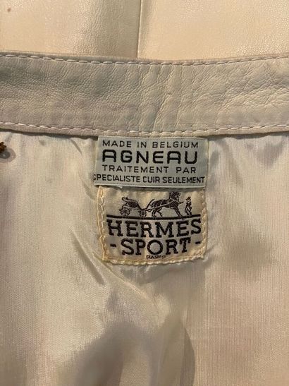 HERMÈS Sport Paris - jupe en cuir d'agneau...