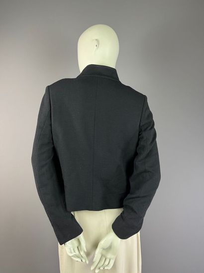 FERAUD - Veste en lainage violet et noir...