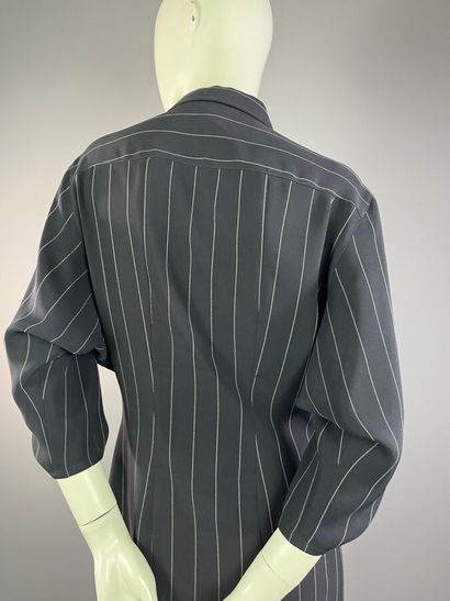 GEORGES RECH Synonyme- robe noire et rayures...