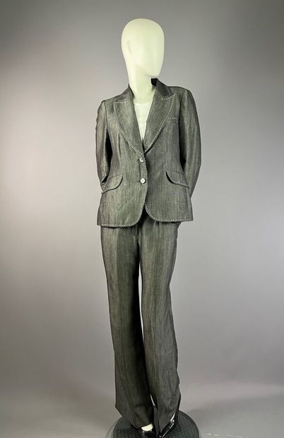 GEORGES RECH - Tailleur pantalon en laine...