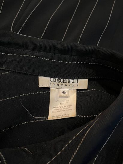 GEORGES RECH Synonyme- robe noire et rayures...
