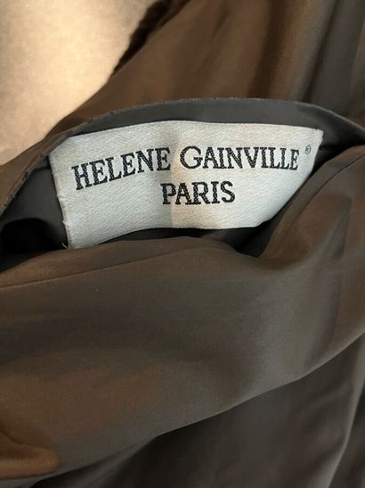 HÉLÈNE GAINVILLE - Pelisse en soie et fourrure...