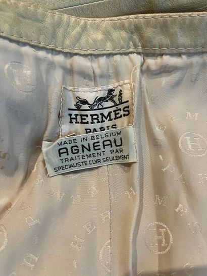 HERMÈS Paris - Pantalon en cuir d'agneau...