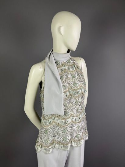 HÉLÈNE GAINVILLE -Ensemble pantalon gris...