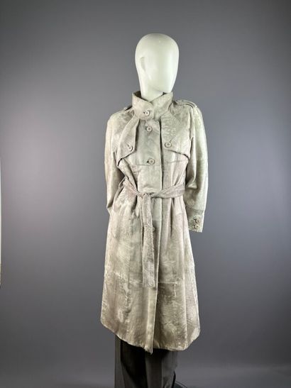 HÉLÈNE GAINVILLE - Trench en fourrure gris...