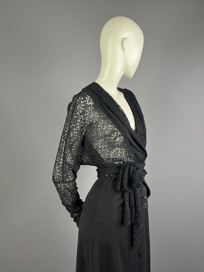 FERAUD / CHACOK - Top en dentelle et lurex...