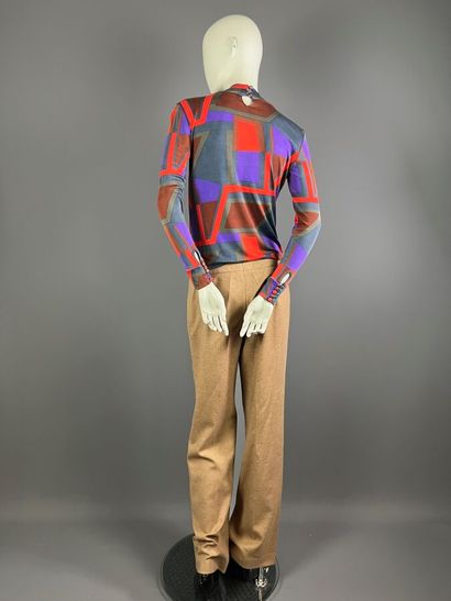 FERAUD / ESCADA- Blouse en jersey géométrique...