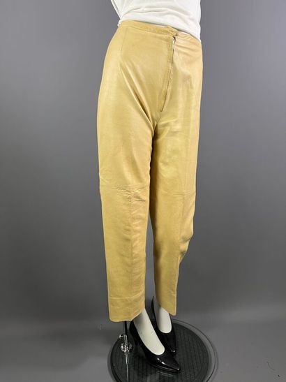 HERMÈS Paris - Pantalon en cuir d'agneau...