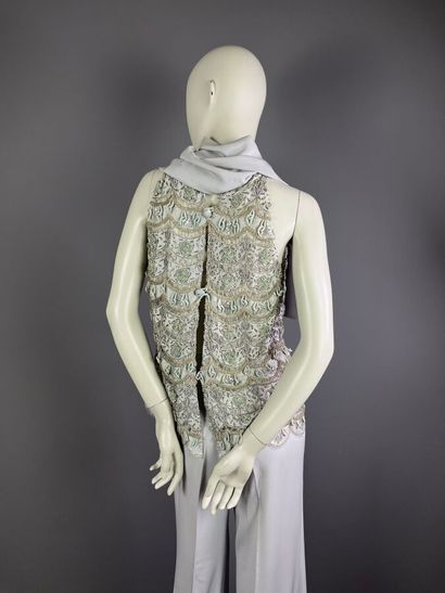 HÉLÈNE GAINVILLE -Ensemble pantalon gris...