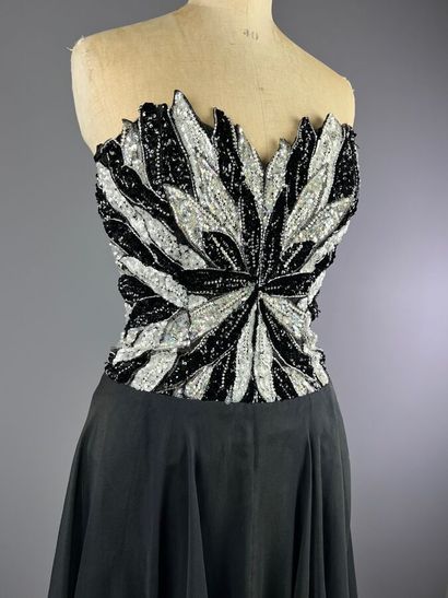 CLAUDE RIHA Cannes - Robe cocktail en mousseline...