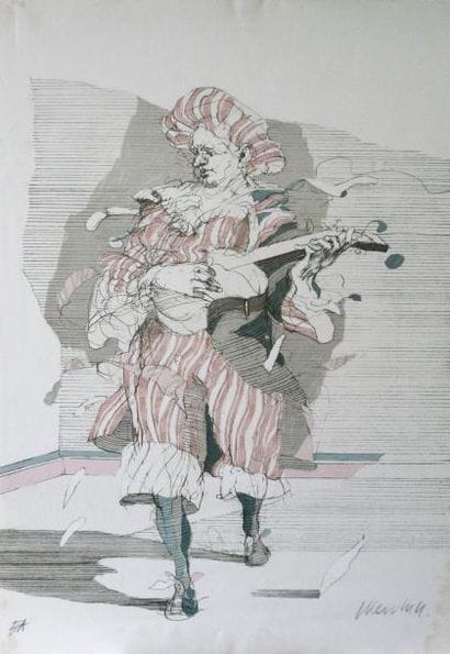 CLAUDE WEISBUCH (1927)
Le guitariste Lithographie...