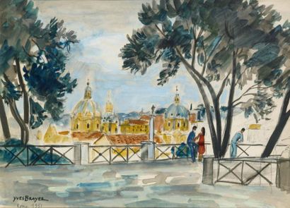 Yves BRAYER (1907-1990)
Terrasses à Rome...
