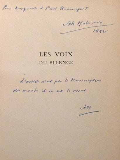 MALRAUX (André)
Romans. Paris, N.R.F., 1951,...